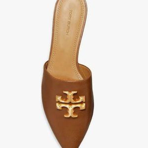 Tory Burch Eleanor Mules Slides Brown Gold Size 6